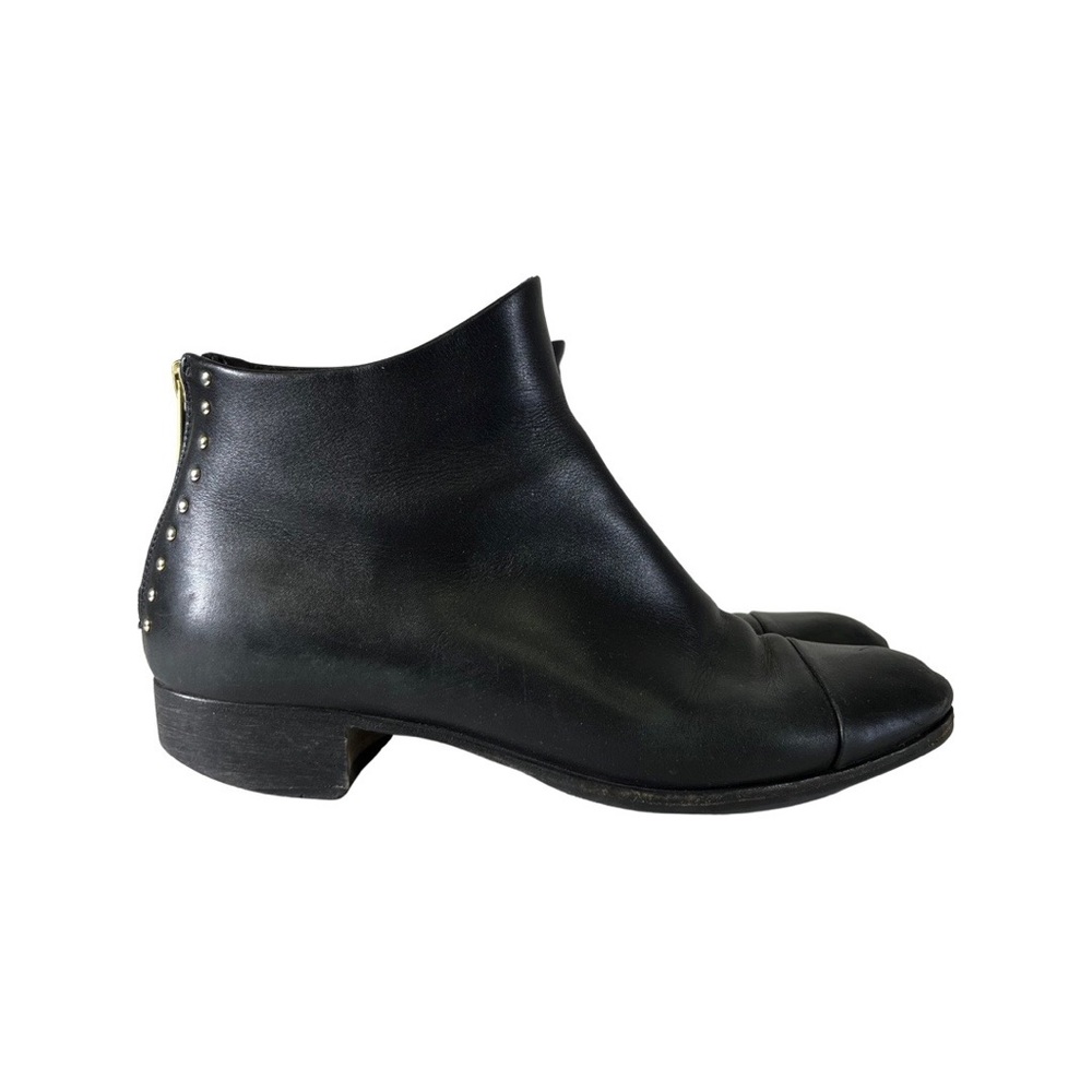 Beau Coops black leather studded ankle boots size 36
